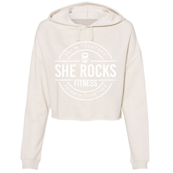 SHE ROCKS - TRIUMPH TOGETHER - WOMEN'S CROPPED HOODIE - BONE - $1ZEAJ3$ Thumbnail